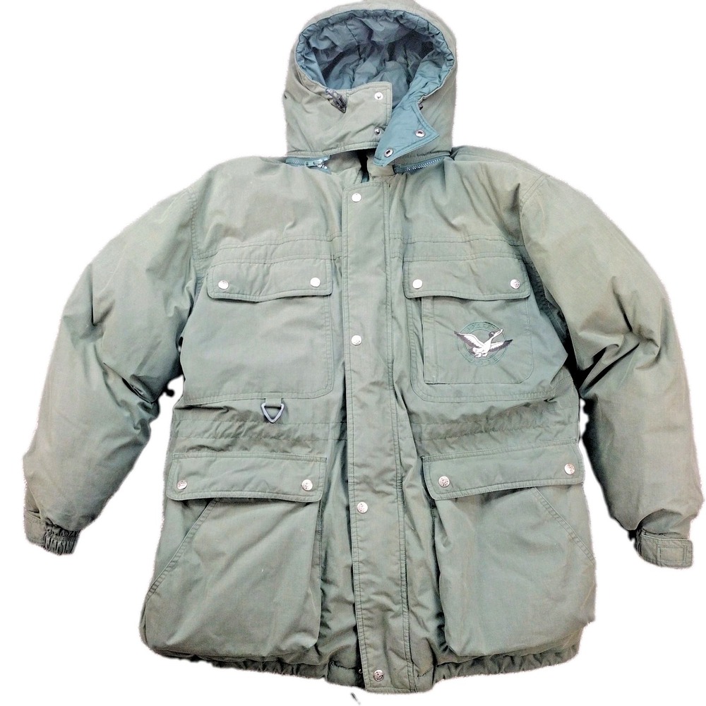 Triple F A T Goose Mens Green Solid Down Puffer Coat Jacket Outerwear XL